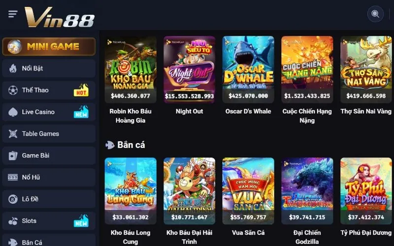 Dịch Vụ & Sản Phẩm Chính Tại Nhà Cái Vin88