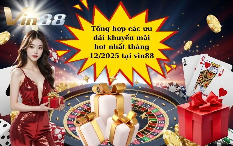 Tổng hợp các ưu đãi khuyến mãi hot nhất tháng 12/2025 tại vin88